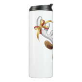 Grappig rendier gluurt Kerstmis meme Thermosbeker (Gedraaid links)