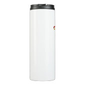 Grappig rendier gluurt Kerstmis meme Thermosbeker (Achterkant)