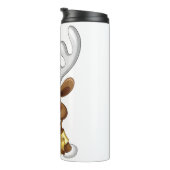 Grappig rendier gluurt Kerstmis meme Thermosbeker (Geroteerd rechts)