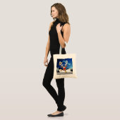 Grappig rendier gluurt Kerstmis meme Tote Bag (Voorkant (model))