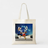 Grappig rendier gluurt Kerstmis meme Tote Bag (Achterkant)