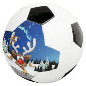 Grappig rendier gluurt Kerstmis meme Voetbal (Drie kwart)