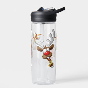 Grappig rendier gluurt Kerstmis meme Waterfles
