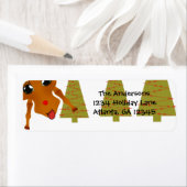 Grappig rendier kerst retour adres etiket (Insitu)