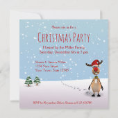 Grappig Rendier Nieuwjaarsboom 2025 Kerstmis Kaart (Achterkant)