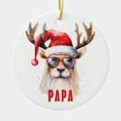 Grappig rendier papa gepersonaliseerd Ornament (Voorkant)