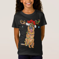 Grappig rendier Santa Hat Duitse Herder Kerstmis