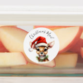 Grappig rendier Schattige kerstfeest Labels (Aangebracht)