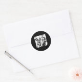 Grappig Rendier Selfie Kerstman Kerstman Xmas C Ronde Sticker (Envelop)