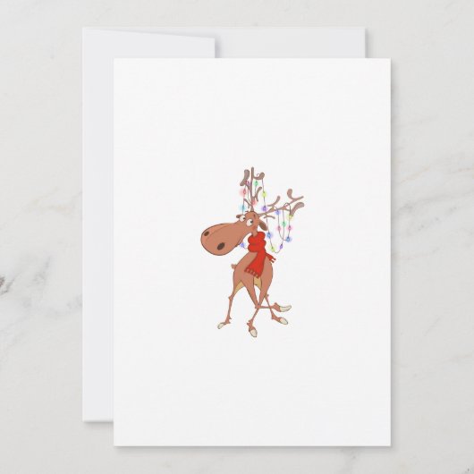 Grappig rendier vakantie kerstavond feest kaart (Achterkant)