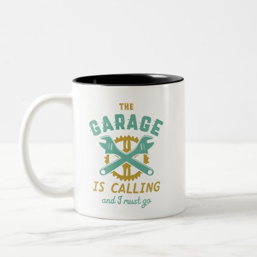 Grappig reparatiemechanisme tweekleurige koffiemok (Links)