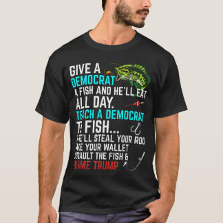 grappig republikeins Gezegde leren een democraat v T-shirt