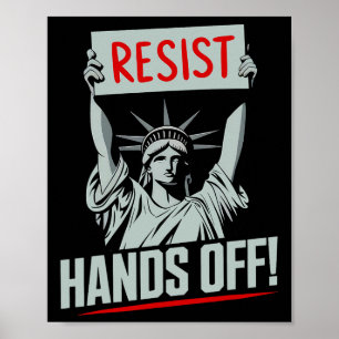 Grappig Resist Handsoff USA Poster