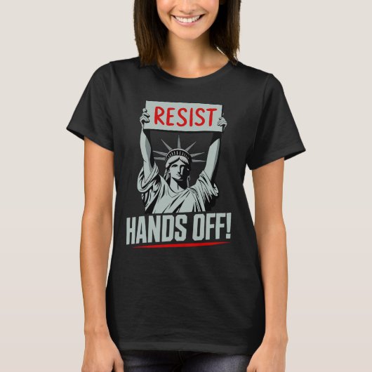 Grappig Resist Handsoff USA T-shirt (Voorkant)