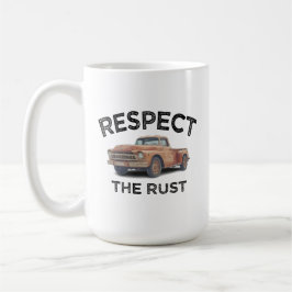 grappig RESPECT THE RUST Pick-up Truck Vader Grap  Koffiemok