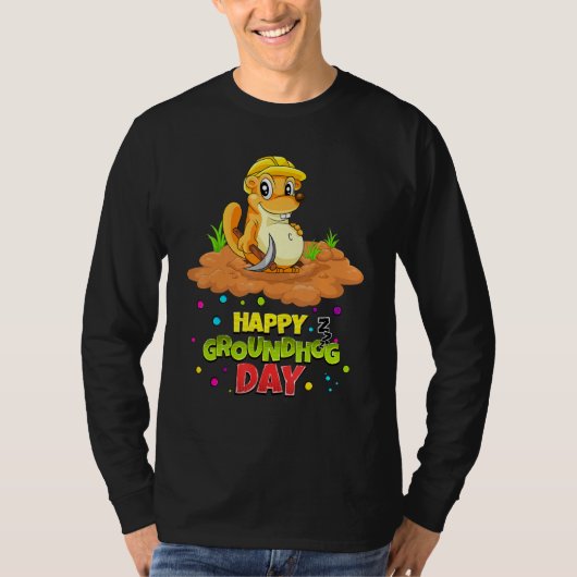 Grappig respect voor de grondhog dag t-shirt (Voorkant)