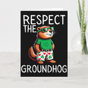 Grappig Respecteer De Bosmarmot Ground Hog Day Gra Kaart