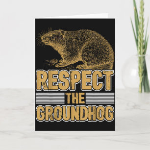 Grappig Respecteer De Bosmarmot Groundhog Dag Vrou Kaart