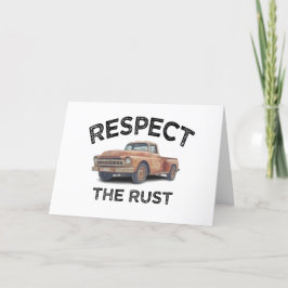 grappig RESPECTEER DE ROEST Pickup Truck Vader Ver Bedankkaart