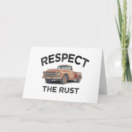 grappig RESPECTEER DE ROEST Pickup Truck Vader Ver Bedankkaart
