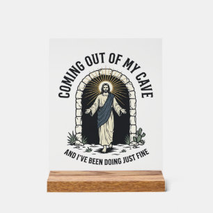 Grappig Resurrection Cave Citaat Vintage Gravure D Acryl Bord