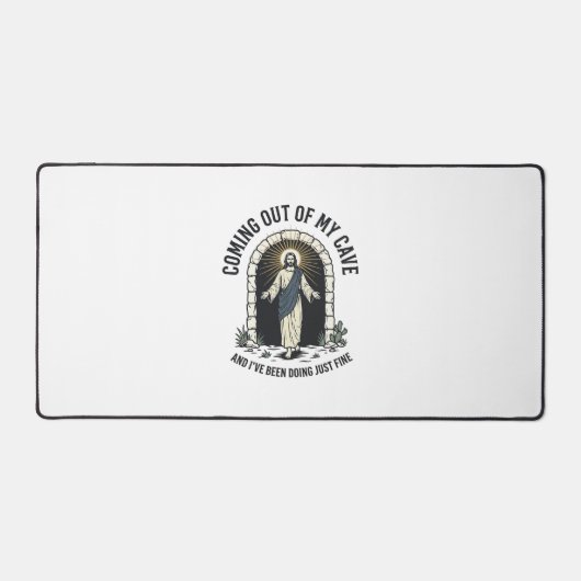 Grappig Resurrection Cave Citaat Vintage Gravure D Bureaumat (Voorkant)