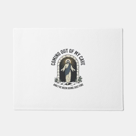 Grappig Resurrection Cave Citaat Vintage Gravure D Deurmat (Voorkant)