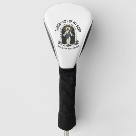 Grappig Resurrection Cave Citaat Vintage Gravure D Golfheadcover (Voorkant)