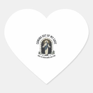 Grappig Resurrection Cave Citaat Vintage Gravure D Hart Sticker