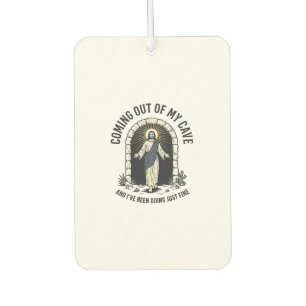 Grappig Resurrection Cave Citaat Vintage Gravure D Luchtverfrisser