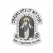 Grappig Resurrection Cave Citaat Vintage Gravure D Sticker (Voorkant)