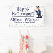 Grappig Retirement Party politieagent teken Spandoek (Insitu)