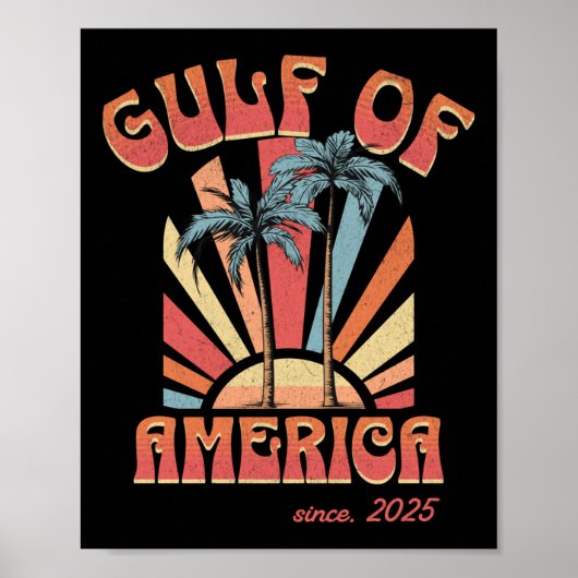 Grappig Retro 2025 Grunge Design, Golf van Verenig Poster (Voorkant)