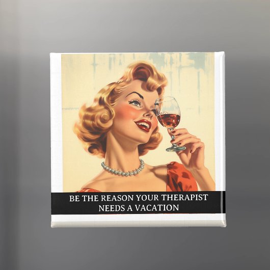 Grappig Retro 50s Gezegde Therapeut Magneet