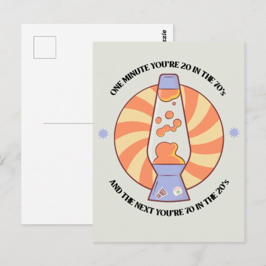 Grappig Retro 70-er jaren  Briefkaart (Voorkant / Achterkant)