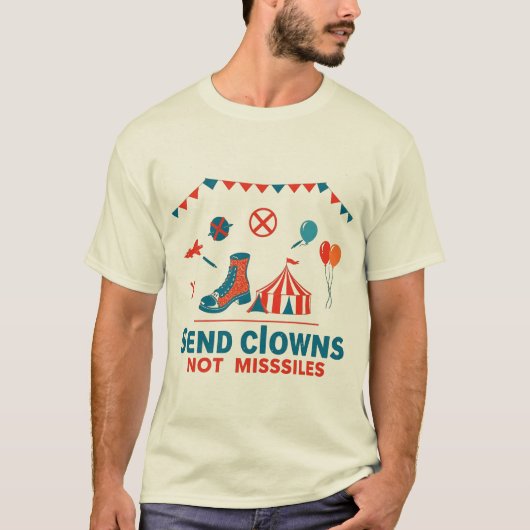 Grappig Retro Anti War Statement T-shirt (Voorkant)