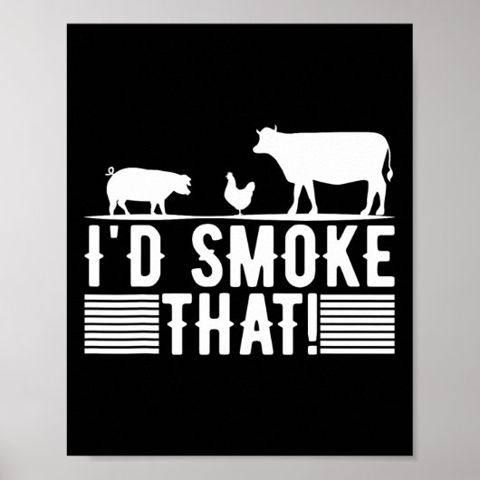 Grappig Retro Bbq Feest Roker Chef Vader Cadeau Ik Poster (Voorkant)