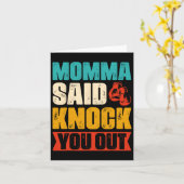 Grappig Retro Boxing Quote Kaart (Gele Bloem)