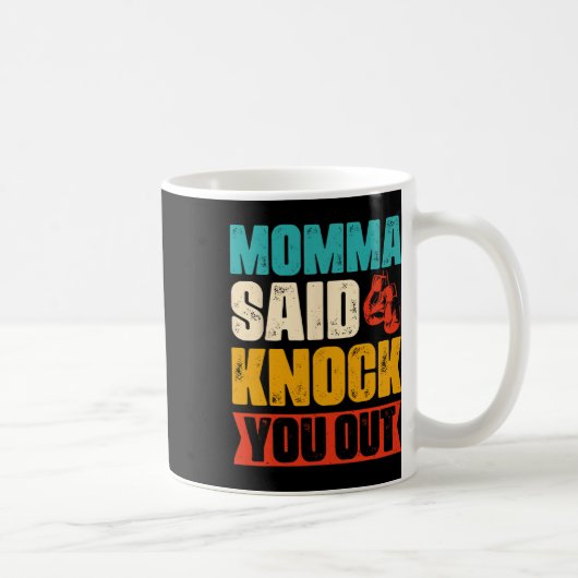 Grappig Retro Boxing Quote Koffiemok (Rechts)
