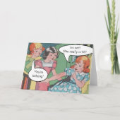 Grappig  Retro Cartoon Comic Verjaardag Kaart (Voorkant)