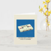 Grappig Retro Cassettebandje Terugspoelen met Penc Kaart (Gele Bloem)