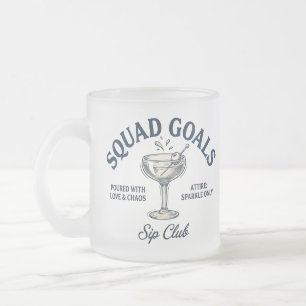 Grappig Retro Cocktailparty Ontwerp Matglas Koffiemok