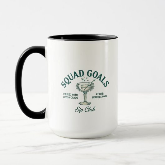 Grappig Retro Cocktailparty Ontwerp Mok (Links)