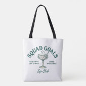 Grappig Retro Cocktailparty-ontwerp Tote Bag (Achterkant)