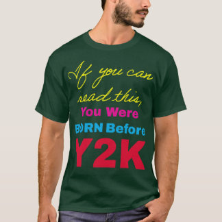 Grappig retro cursief ontwerp als je dit kunt leze t-shirt