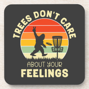 Grappig Retro Disc Golf ontwerp Frisbee-liefhebb Bier Onderzetter