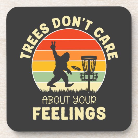 Grappig Retro Disc Golf ontwerp | Frisbee-liefhebb Bier Onderzetter (Voorkant)