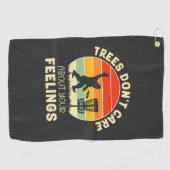 Grappig Retro Disc Golf ontwerp | Frisbee-liefhebb Golfhanddoek (Horizontaal)