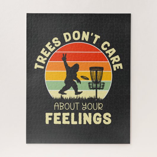Grappig Retro Disc Golf ontwerp | Frisbee-liefhebb Legpuzzel (Verticaal)