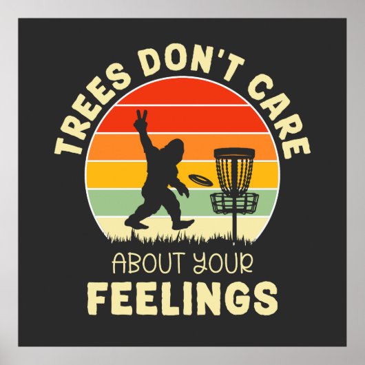 Grappig Retro Disc Golf ontwerp | Frisbee-liefhebb Poster (Voorkant)